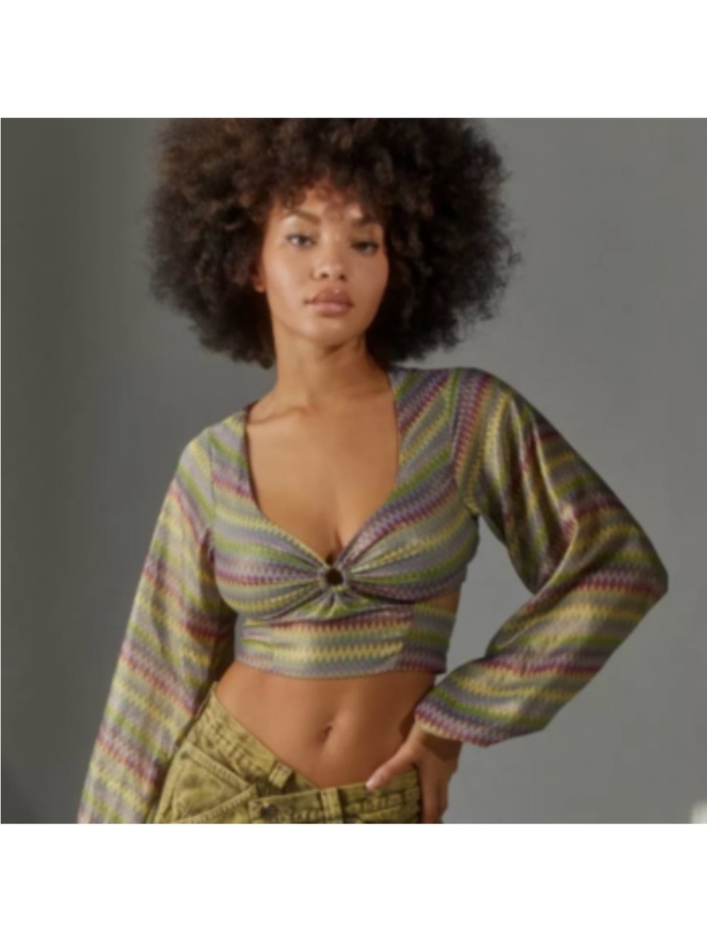 Urban Outfitters Kary Keyhole Tie-Back Top